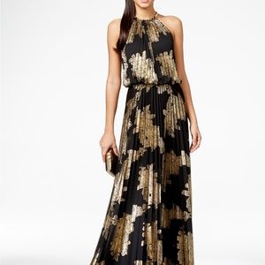 Black & Gold Long Gown / Long Dress
